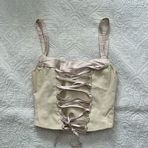 Princess Polly Corset Bustier (Champagne colour)